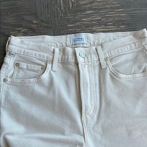 Citizens Of Humanity Cream High Rise Denim